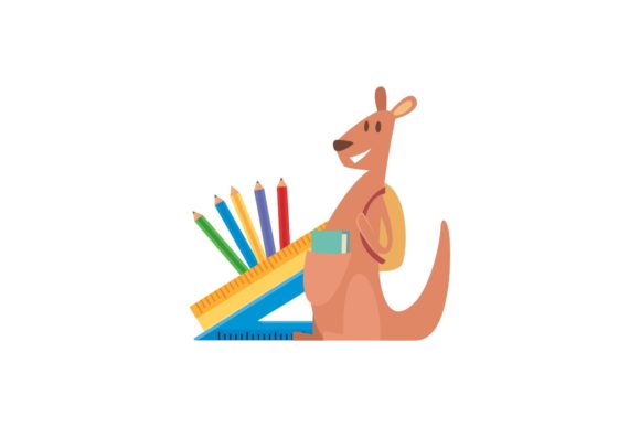Back to School Cute Animals Graphics and Illustrations