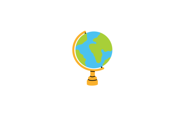 Back to School Globe in Class Svg Graphics