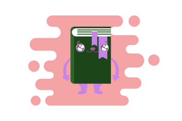 Back to School Kawaii Dictionary Clipart: Graphics & Illustrations for Real Publishing
