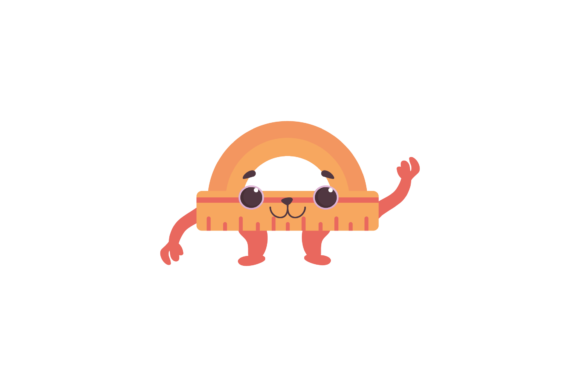 Back to School Kawaii Protractor Graphics