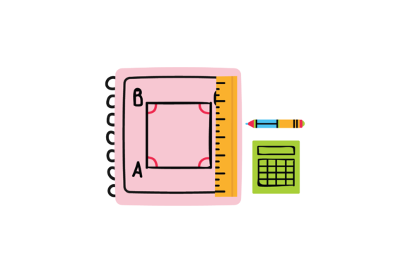 Back to School Math Paper Calculator Svg Graphics