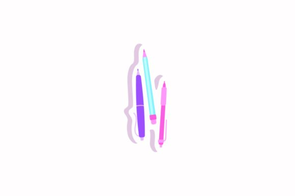 Back to School Pen Stickers Svg Graphics
