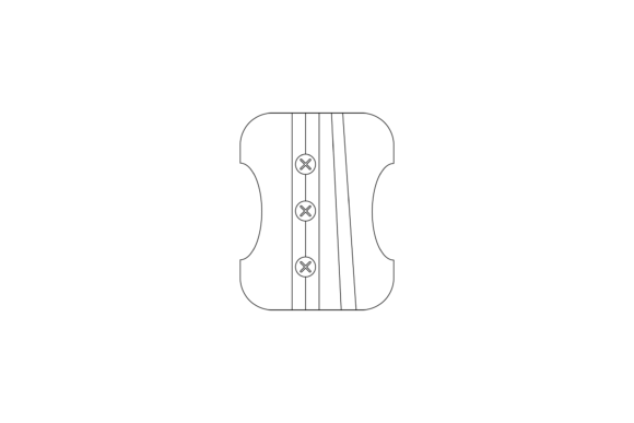 Back to School Sharpener Outline Graphics