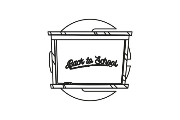 Back to School Whiteboard Circle Outline Graphics