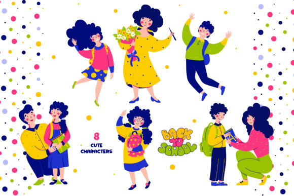 Characters Back to School: Graphics and Illustrations for Creative Projects